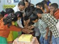 Cutting the cake